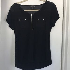 Black and silver metal top